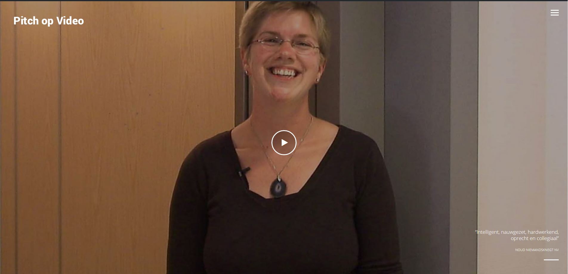 Afbeelding website Pitch op Video